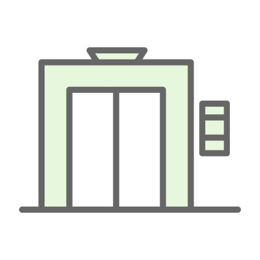 kahve makinesi renk simgesi, vektör illüstrasyonu