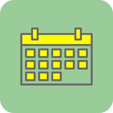 Takvim simgesi vektör illüstrasyonu