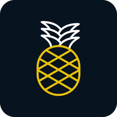 Ananas. Web simgesi basit illüstrasyon 