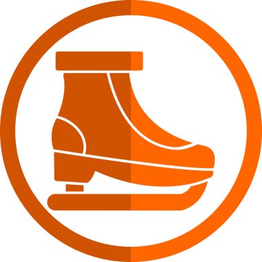 Buz pateni ikonu. Basit vektör illüstrasyonu