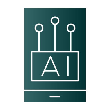 Yapay zeka vektör simgesi 
