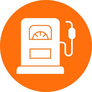 benzin istasyonu simgesi, vektör illüstrasyonu