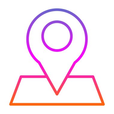 konum pin simgesi, vektör illüstrasyonu 