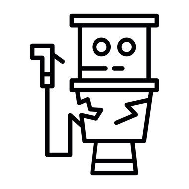 Tuvalet simgesi, vektör illüstrasyonu