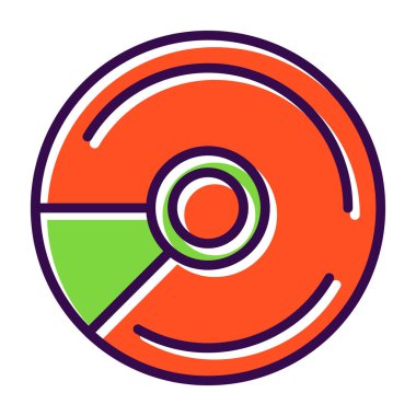 CD mi? Web simgesi basit illüstrasyon