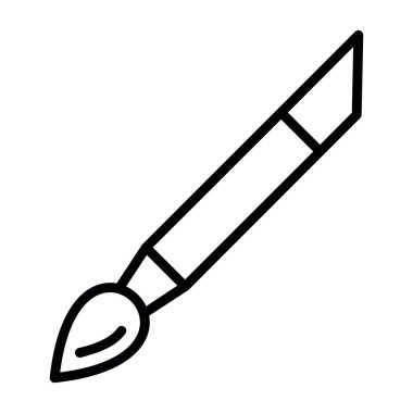 Boya fırçası simgesinin vektör illüstrasyonu