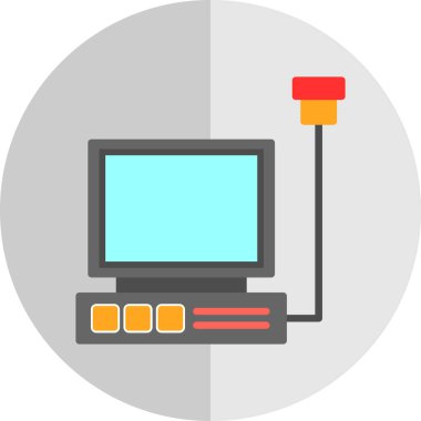 Ultrason makinesi ikon vektör çizimi