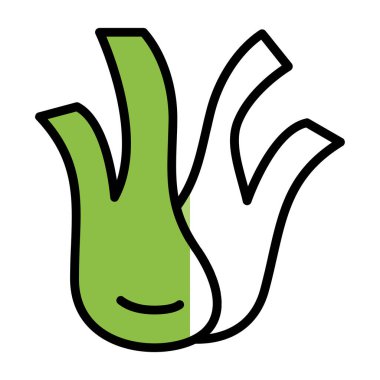 Beyaz arkaplanda yeşil bitki, illüstrasyon, vektör