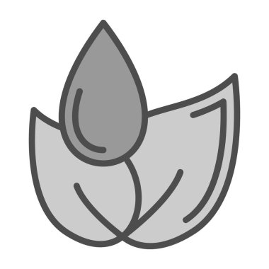 çiçek yaprağı doğa simgesi ana hatları biçiminde