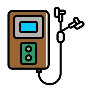 gaz pompası renk taslak vektörü