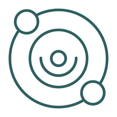 Yörünge web simgesi vektör illüstrasyonu