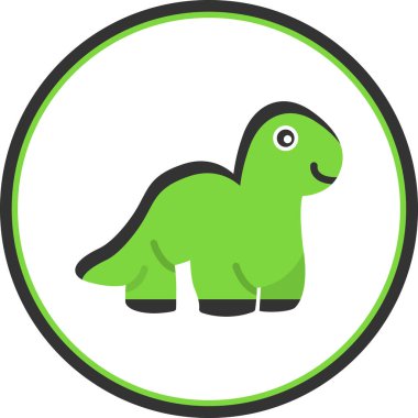 bir çizgi film dinozor vektör çizim