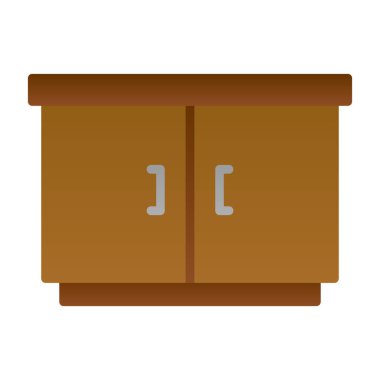 karton kutular simgesi, düz stil