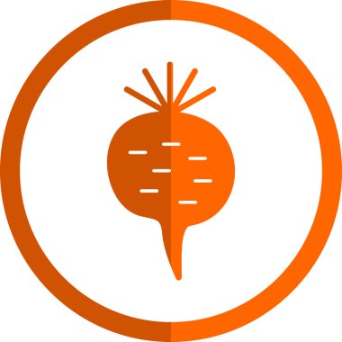 turp düz simgesi, vektör, illüstrasyon