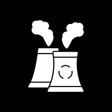 Nükleer santral simgesinin vektör çizimi