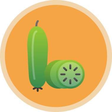 salatalık sebze ikonu, basit illüstrasyon