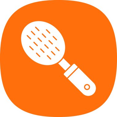 Slotted Spoon düz web simgesi basit tasarım 