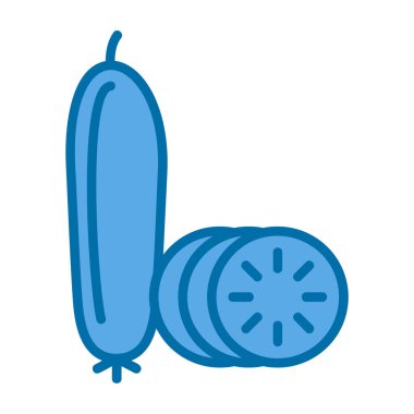 salatalık sebze ikonu, basit illüstrasyon