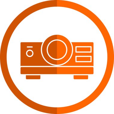 Projektör simgesi, vektör illüstrasyonu 