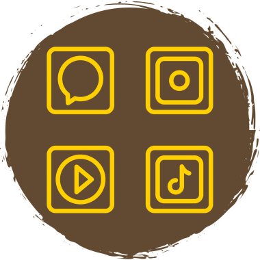 vektör müzik simgesi, vektör illüstrasyonu