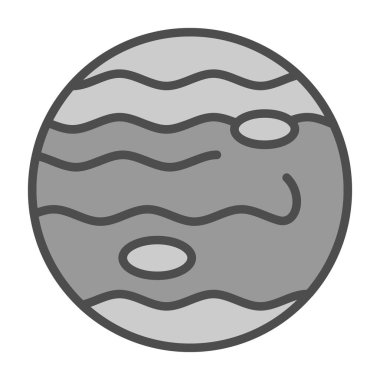 Web ve mobil uygulaması tasarımı, gezegeni logo kavramı için beyaz arka plan üzerinde izole gezegen simge vektör