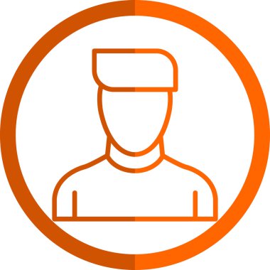 adam düz simge vektör çizim 