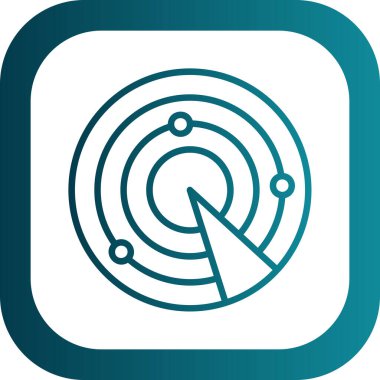 Radar modern simgesinin vektör illüstrasyonu              