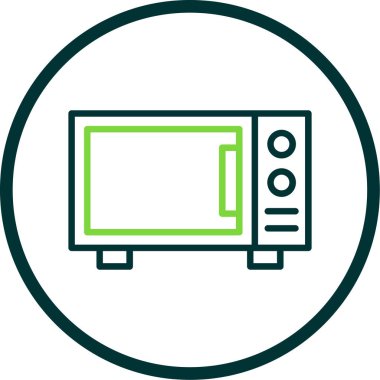 mikrodalga simgesi vektörü basit illüstrasyon