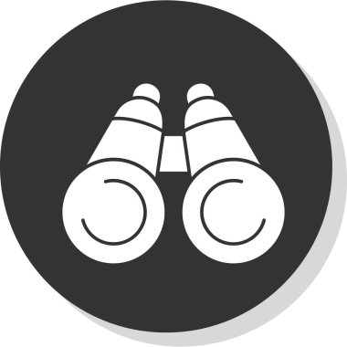 Dürbün simgesi, vektör illüstrasyonu basit tasarım