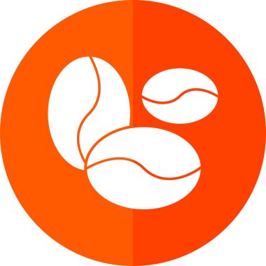 Kahve çekirdeği simgesinin vektör çizimi                        