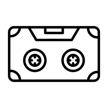 kaset teybi ikon vektör çizimi