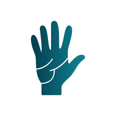 İnsan el simgesi, vektör illüstrasyonu