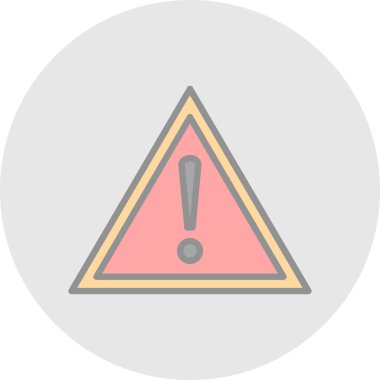 Dikkat uyarı vektör illüstrasyonu