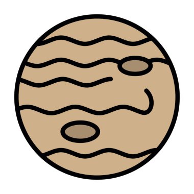 Gezegen ikonu vektör illüstrasyonu