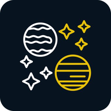Astronomi ikon çizgisinin vektör illüstrasyonu. Astronomi ve simge için premium biçimi ögesi kullanılabilir.