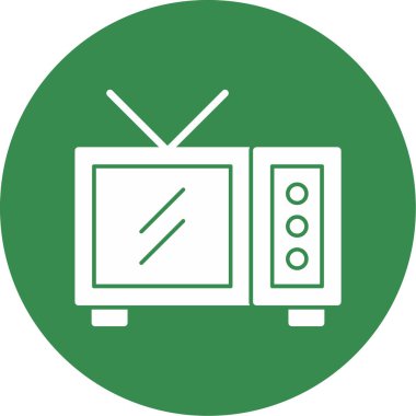Televizyon web simgesi, simge illüstrasyonu