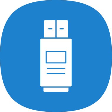 Usb satır simgesi. Tasarım için web şarkısı.