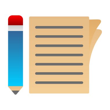 belge simgesi, vektör illüstrasyonu basit tasarım