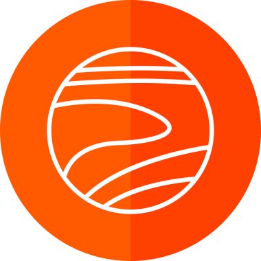 Gezegen ikonu vektör illüstrasyonu