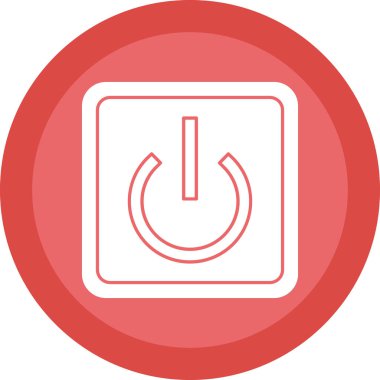 Güç Düğmesi simgesi, vektör illüstrasyonu 