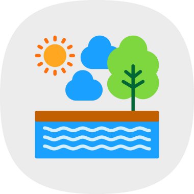 Bitki. Web simgesi basit illüstrasyon