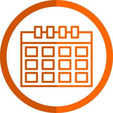 Takvim simgesi vektör illüstrasyonu