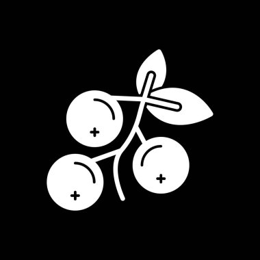 Kızılcık yassı ikonu. vektör illüstrasyonu 