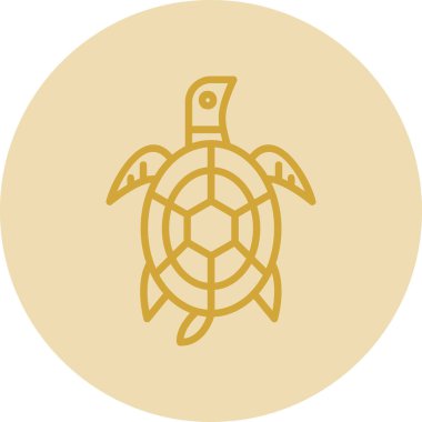 Beyaz arkaplanda izole edilmiş kaplumbağa vektör simgesi