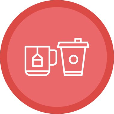 Çay fincanı. Basit simge