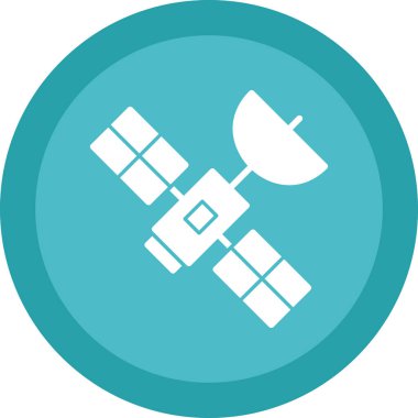 Beyaz arka plan üzerinde izole uydu simgesi