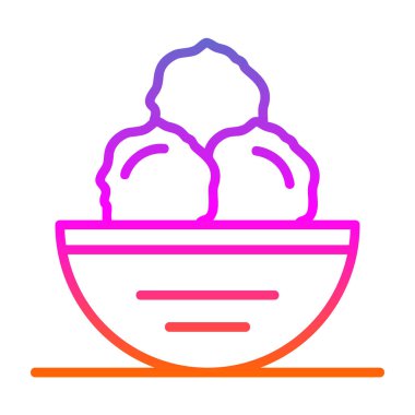 Vektör illüstrasyon, kasedeki köfte ikonu 