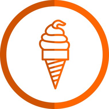 dondurma ikonu vektör illüstrasyonu