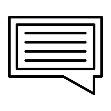 sohbet baloncuğu ileti vektör çizgisi simgesi 