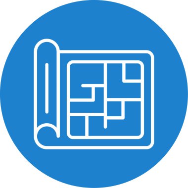 Şablon simgesi, vektör illüstrasyonu basit tasarım